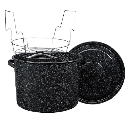Columbian Home Granite Ware Canner with lid & Jar Rack 21.5 qt 3 pc 319814
